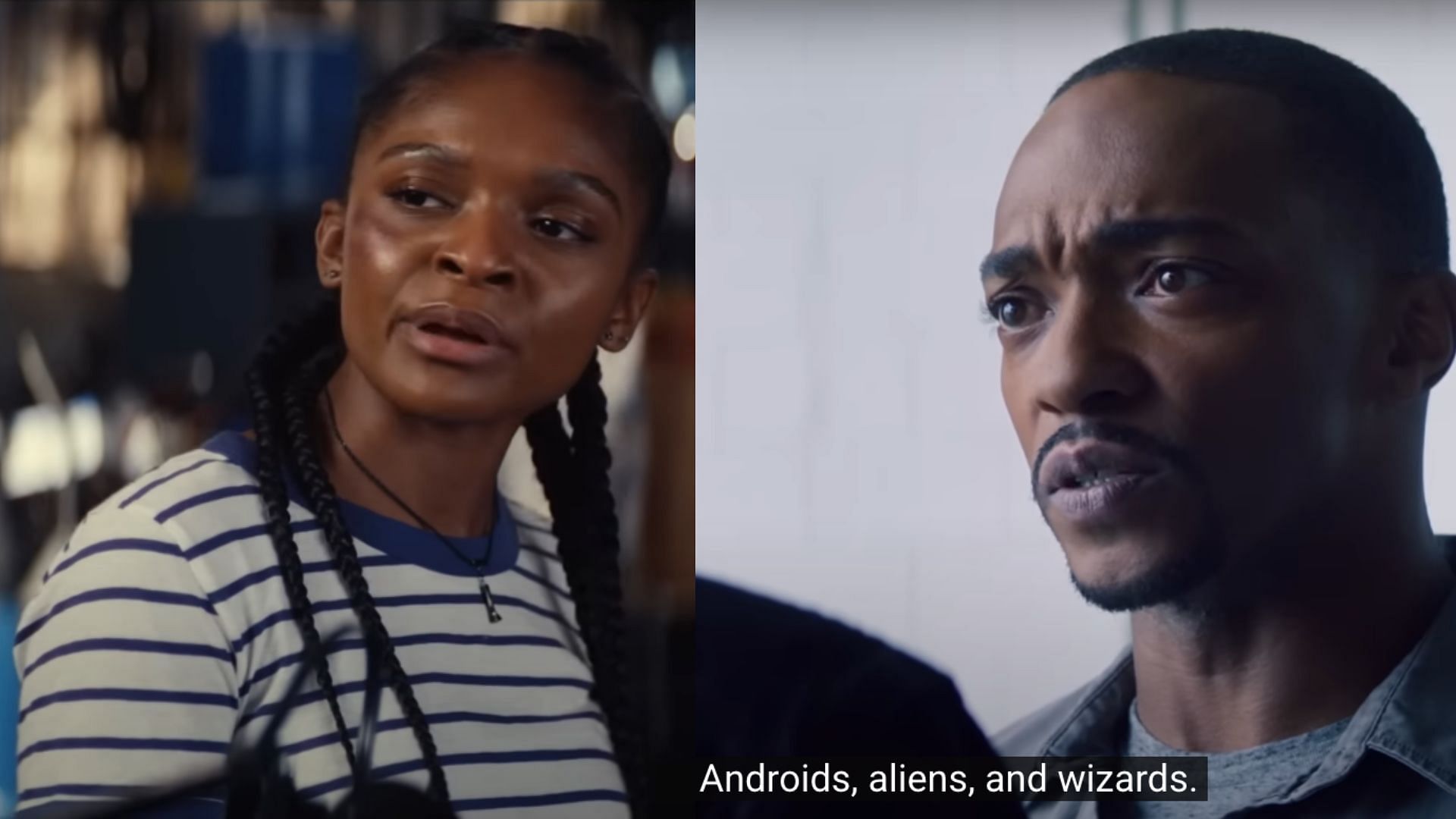 An Ironheart Easter egg featuring Sam Wilson (Image via YouTube/Marvel Entertainment)